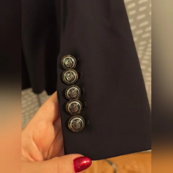 Veronica Beard x NFL Dickey Black Jacket No Emblem US Size 14 - Picture 4 of 5